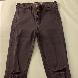 Black distressed skinny jeans from American Eagle!